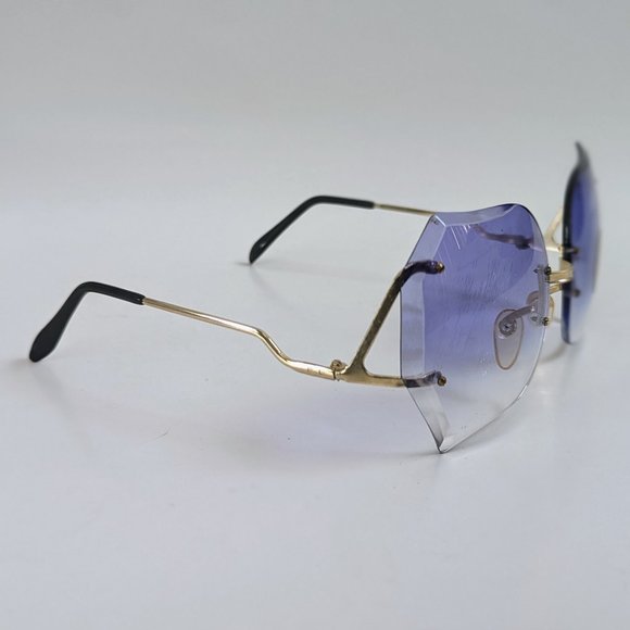 NWT TruVintage Lady\'s 80\'s fashion diamond cut rimless Gradient lens Sunglasses main image 6